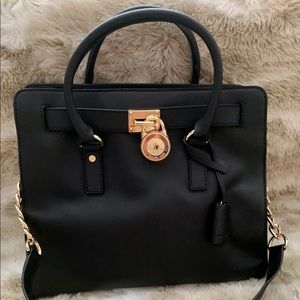 Michael Kors large black Hamilton handbag